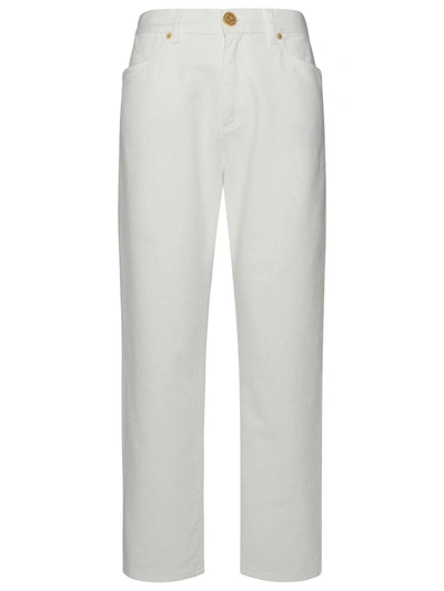 Shop Balmain Classic Jeans In White