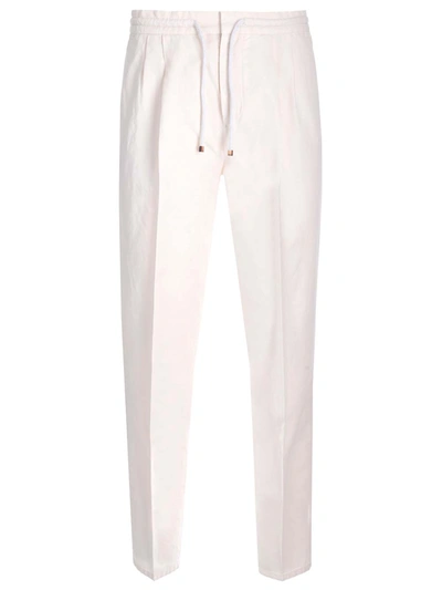 Shop Brunello Cucinelli Lightweight Trausers In White