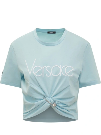 Shop Versace 1978 Re-edition Logo T-shirt In Blue