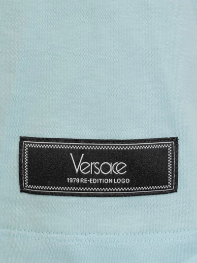 Shop Versace 1978 Re-edition Logo T-shirt In Blue