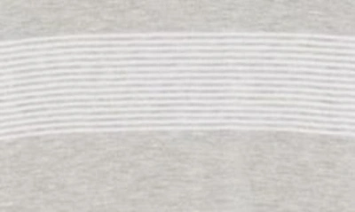 Go Couture Stripe Short Sleeve Rib Maxi Dress In Heather Grey