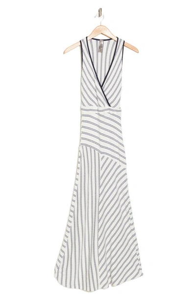 Shop Go Couture Stripe Maxi Dress In Navy White Stripe