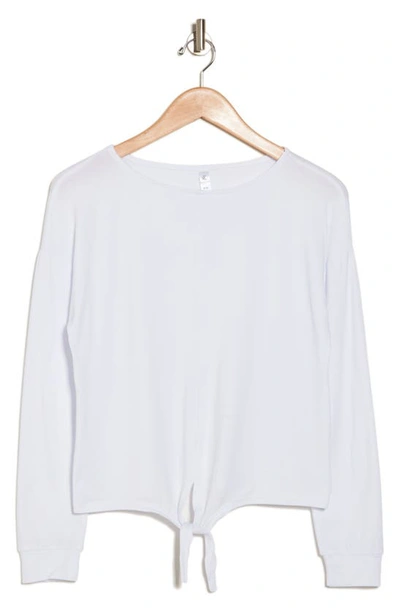 Shop Kyodan Long Sleeve Moss Jersey Top In White