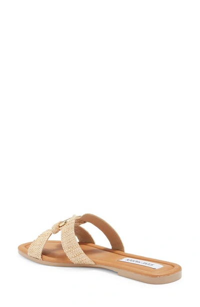 Shop Steve Madden Composure Slide Sandal In Natural Raffia