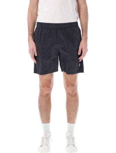Shop Stone Island Shorts In Antracite