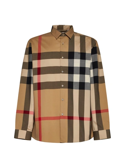 Shop Burberry Shirt In Archive Beige Ip Chk