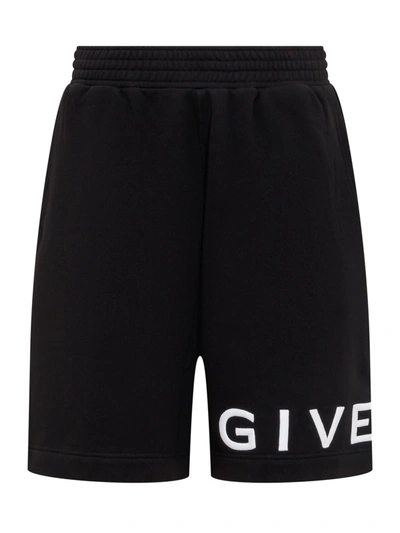 Shop Givenchy Shorts With Logo In Black