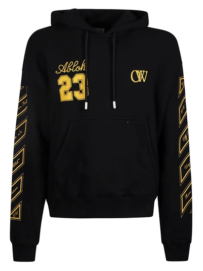 Shop Off-white 23 Skate Hoodie In Black/gold