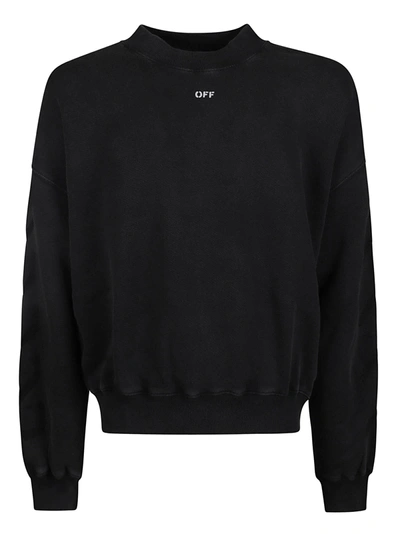 Shop Off-white Bw. Matthew Oversized Crewneck Sweatshirt In Black/grey