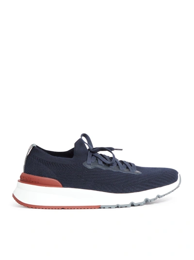 Shop Brunello Cucinelli Pair Of Sneakers In Blue