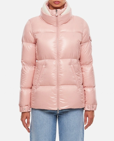 Shop Moncler Vistule Down-filled Jacket In Pink
