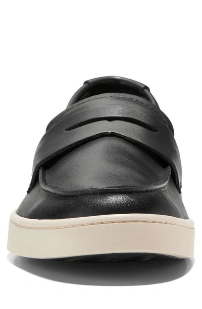 Shop Cole Haan Pinch Weekend Penny Loafer In Black/ Angora