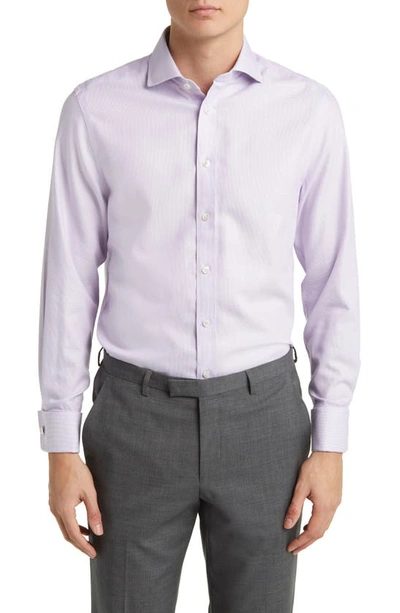 Shop Charles Tyrwhitt Clifton Slim Fit Non-iron Cotton Twill Dress Shirt In Lilac Purple