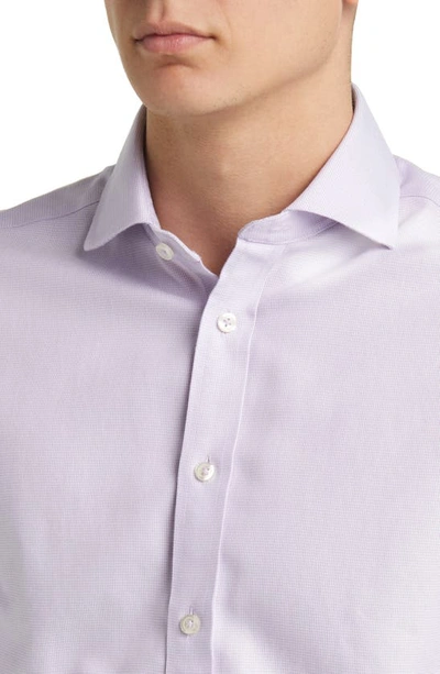 Shop Charles Tyrwhitt Clifton Slim Fit Non-iron Cotton Twill Dress Shirt In Lilac Purple