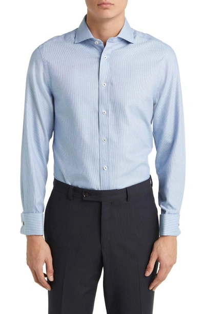 Shop Charles Tyrwhitt Clifton Slim Fit Non-iron Cotton Twill Dress Shirt In Ocean Blue