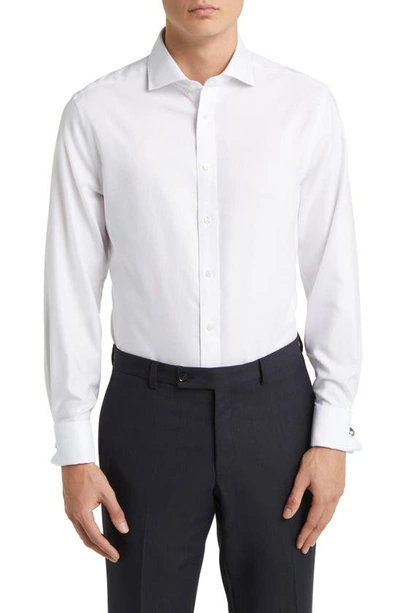 Shop Charles Tyrwhitt Clifton Slim Fit Non-iron Cotton Twill Dress Shirt In White