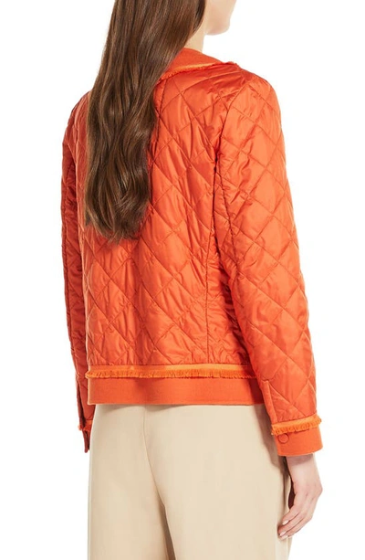 Shop Max Mara Weekend  Ferro Quilted Jacket In Orange