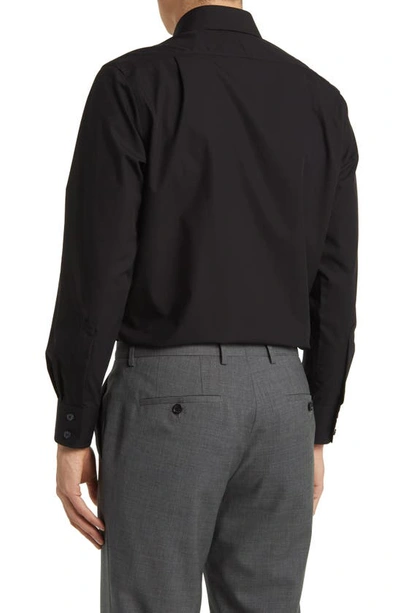 Shop Charles Tyrwhitt Slim Fit Non-iron Cotton Poplin Dress Shirt In Black