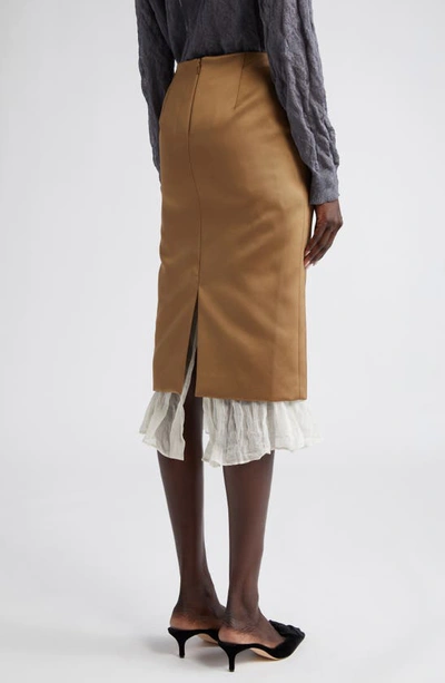 Shop Altuzarra Fannie Layered Look Pencil Skirt In Thorn