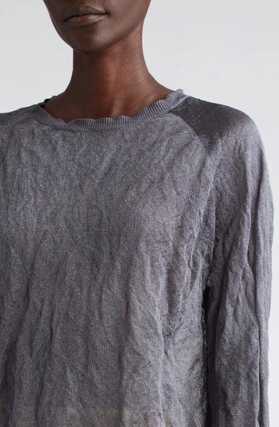 Shop Altuzarra Terry Metallic Crinkle Texture Sweater In Truffle