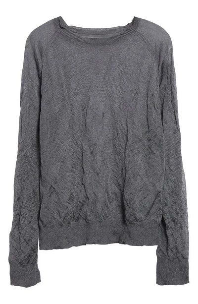 Shop Altuzarra Terry Metallic Crinkle Texture Sweater In Truffle