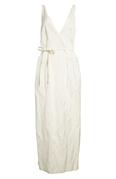 Shop Altuzarra Anouk Crinkle Texture Sleeveless Dress In Ivory