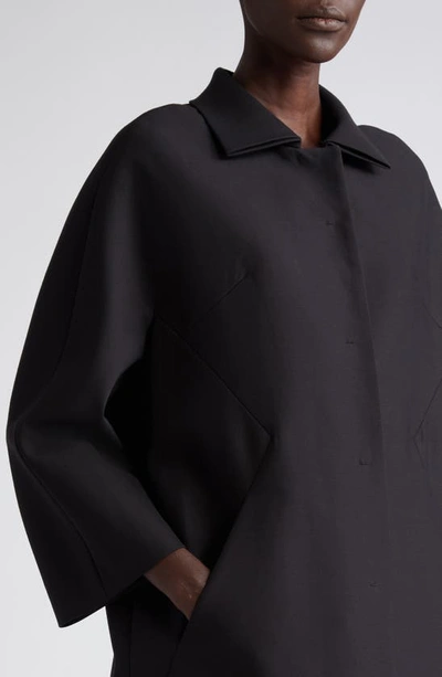 Shop Altuzarra Adams Wool & Silk Coat In Black