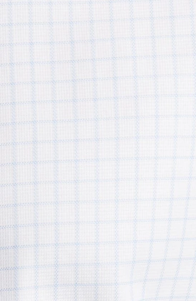 Shop Charles Tyrwhitt Slim Fit Non-iron Grid Dress Shirt In Cornflower Blue