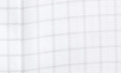 Shop Charles Tyrwhitt Slim Fit Non-iron Grid Dress Shirt In White/ Silver Grey
