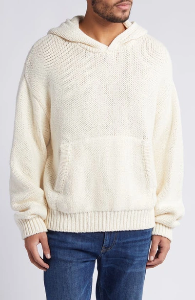 Shop Frame Chunky Hooded Sweater In White Canvas