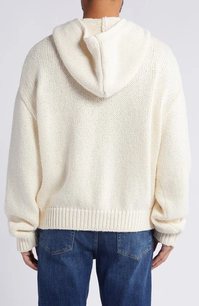 Frame Men's Chunky Drop-shoulder Hoodie In White Canvas