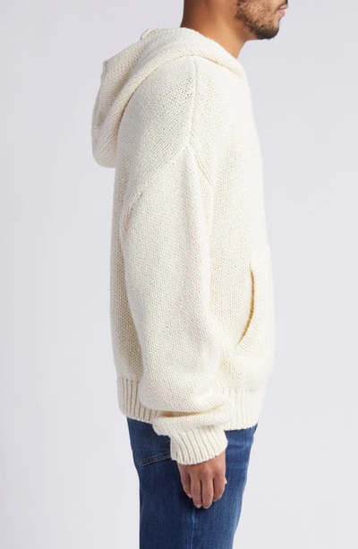 Frame Men's Chunky Drop-shoulder Hoodie In White Canvas