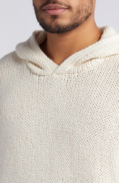 Frame Men's Chunky Drop-shoulder Hoodie In White Canvas