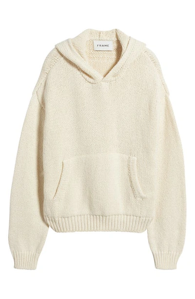 Shop Frame Chunky Hooded Sweater In White Canvas