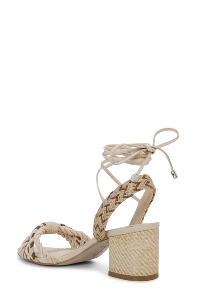 Jessica Simpson Prim Ankle Wrap Pointed Toe Sandal In Cream