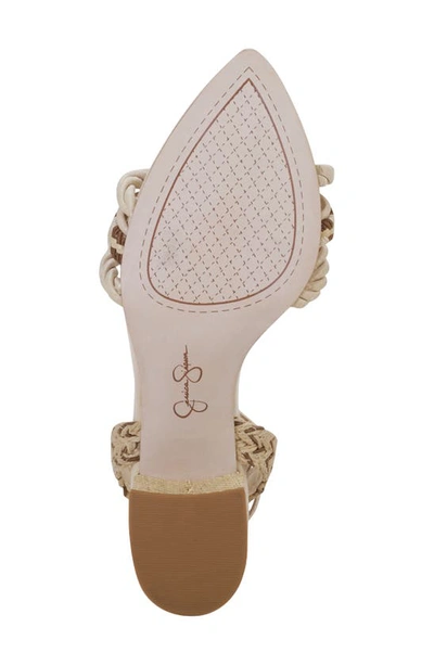 Jessica Simpson Prim Ankle Wrap Pointed Toe Sandal In Cream