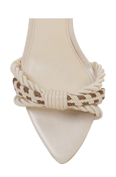 Jessica Simpson Prim Ankle Wrap Pointed Toe Sandal In Cream