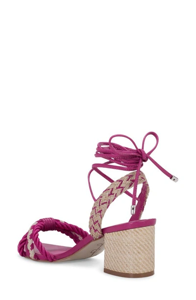 Jessica Simpson Prim Ankle Wrap Pointed Toe Sandal In Purple Combo