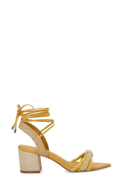 Jessica Simpson Prim Ankle Wrap Pointed Toe Sandal In Yellow Combo
