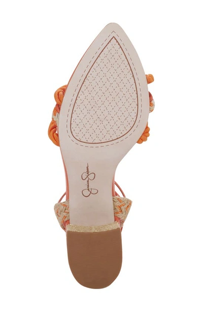 Jessica Simpson Prim Ankle Wrap Pointed Toe Sandal In Orange Combo