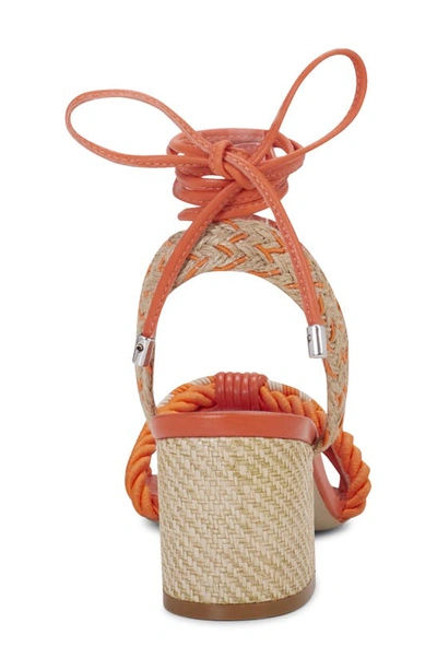 Jessica Simpson Prim Ankle Wrap Pointed Toe Sandal In Orange Combo
