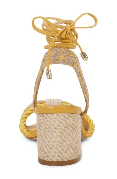 Jessica Simpson Prim Ankle Wrap Pointed Toe Sandal In Yellow Combo