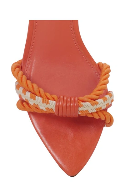 Jessica Simpson Prim Ankle Wrap Pointed Toe Sandal In Orange Combo