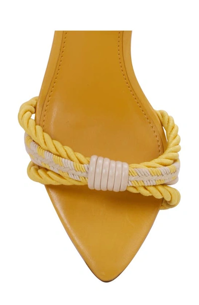 Jessica Simpson Prim Ankle Wrap Pointed Toe Sandal In Yellow Combo