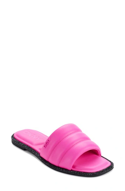 Shop Dkny Slide Sandal In Shocking Pink