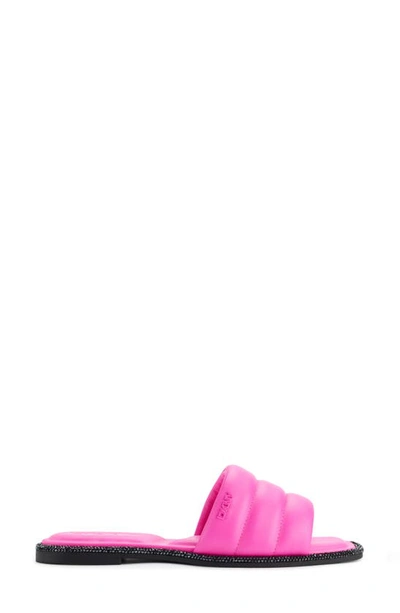 Dkny Slide Sandal In Shocking Pink