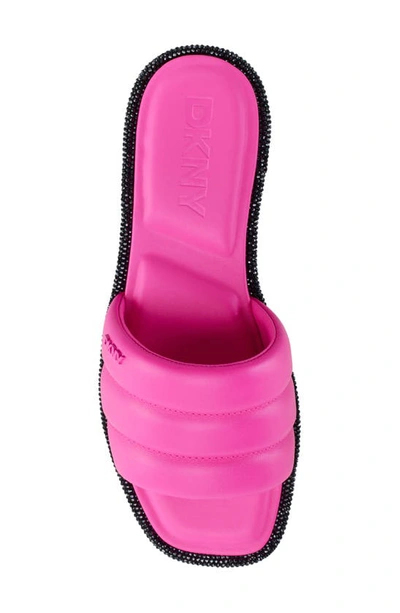 Dkny Slide Sandal In Shocking Pink