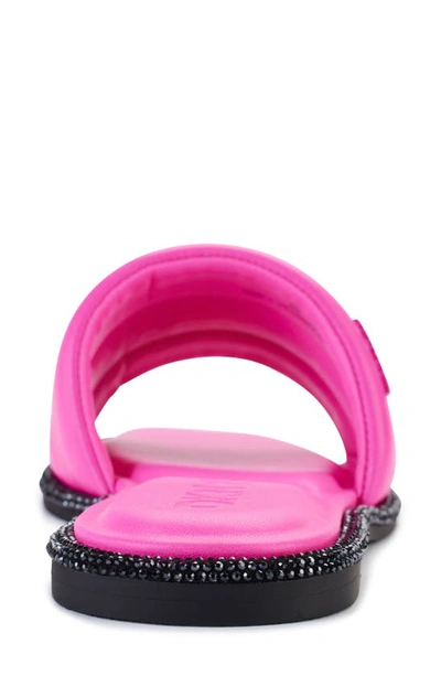 Dkny Slide Sandal In Shocking Pink