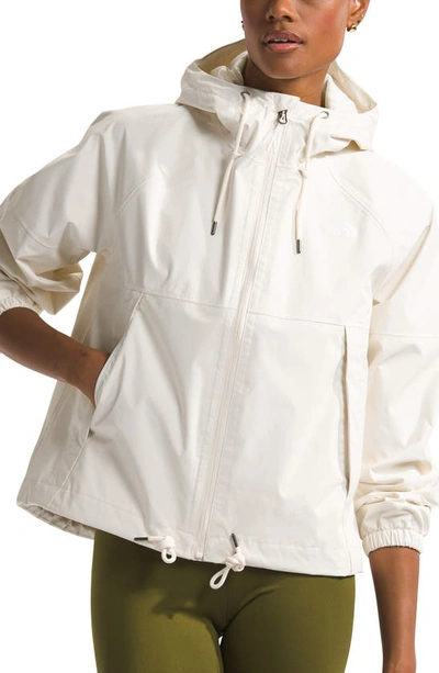 Shop The North Face Antora Waterproof Rain Jacket In White Dune