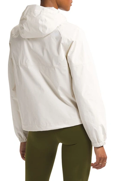 Shop The North Face Antora Waterproof Rain Jacket In White Dune